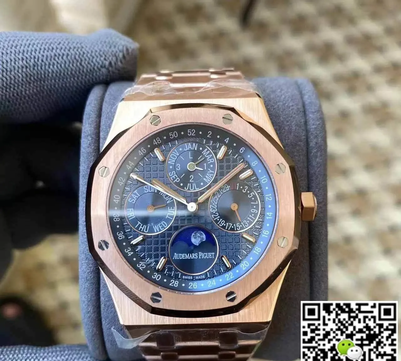 Audemars Piguet Royal Oak 26574OR.OO.1220OR.03 APS Factory 1:1 Best Edition Replica Watch Rose Gold Strap